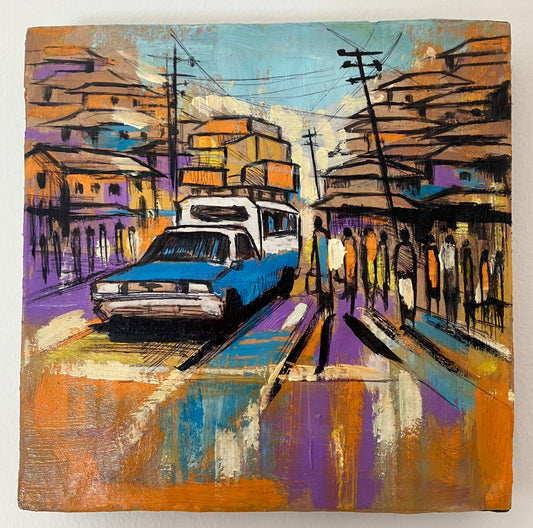 City Scene - Acrylic on Canvas 3 of 4 Series